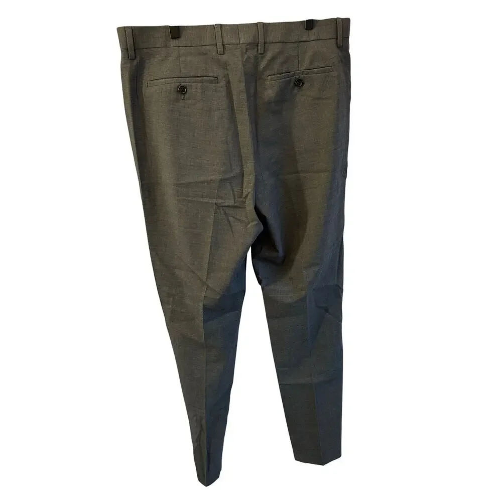 Banana Republic Men's Wool Dress Pants Charcoal Slim Fit 36 x 34 Marzotto Fabric